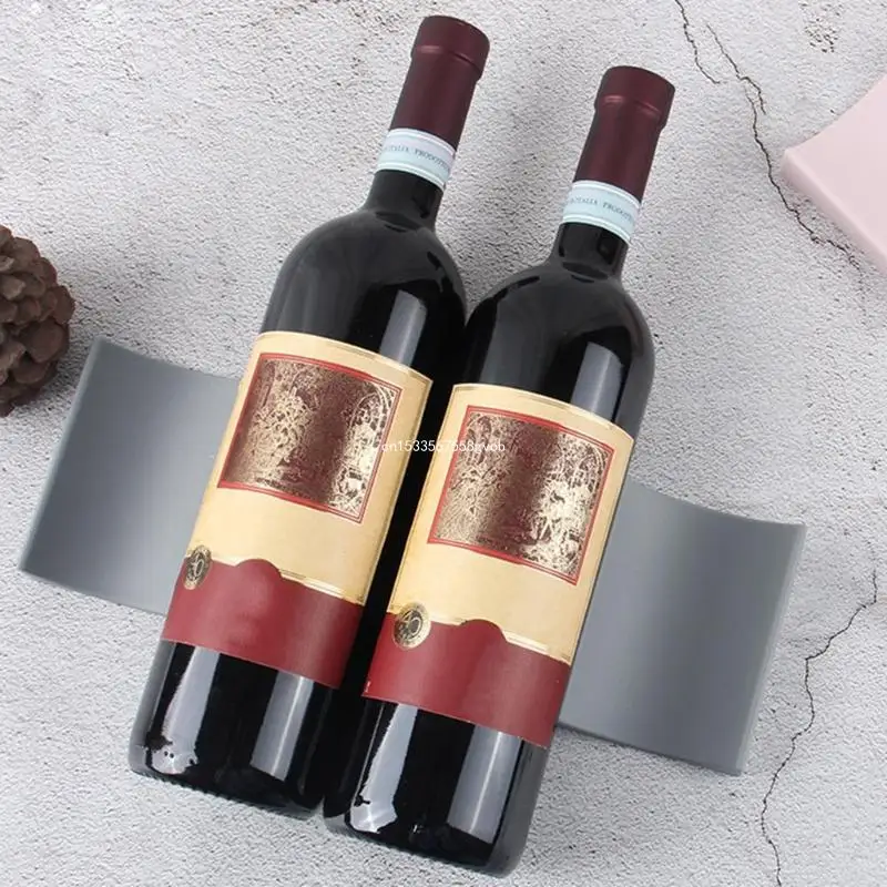 Countertop Storage Wine Bottle Rack Half Arc Stackable Bottle Holder Display Bracket for Kitchen Pantry Cabinet Refrigerator 2