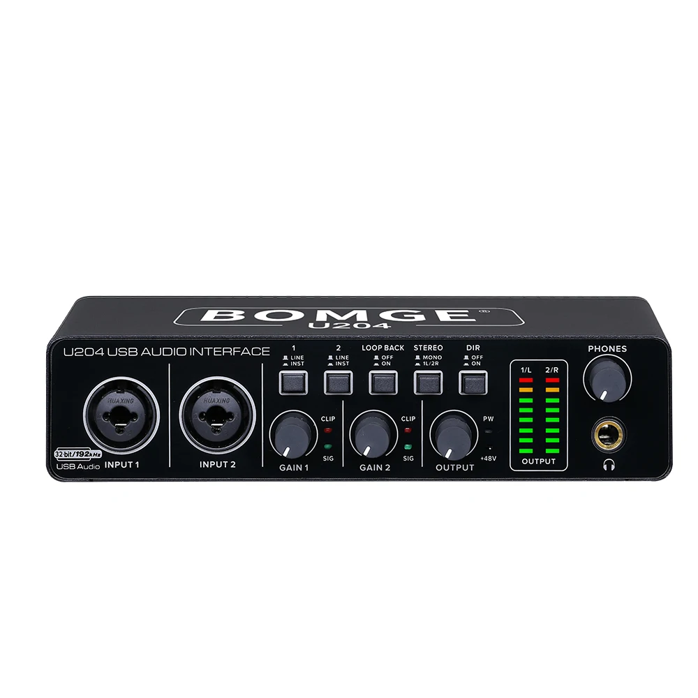BOMGE USB オーディオ インターフェイス 24 ビット/192 kHz Amazon.co.jp: BOMGE U204 USB オーディオインターフェイス PC