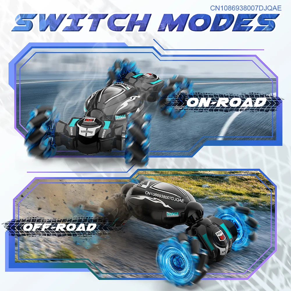 4WD Remote Control Car RC Stunt Car Watch Gesture Sensing Drift Twisting Car for Kids Toy Car with Music Light Off Road RC Cars 5