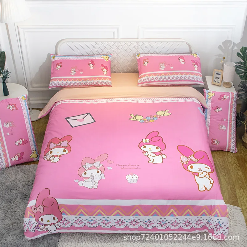 My Melody Pink Cotton Bed Bedding Sheet Sets Quilt Duvet Cover  Birthday Present 