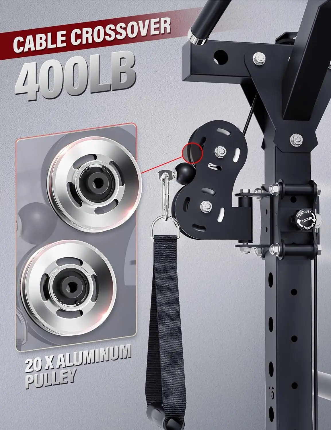 Smith Machine Home Gym Squat Rack Pulley Bar Dual LAT Pull-Down Cable Crossover Full Body Workout 300lb, Custom 4