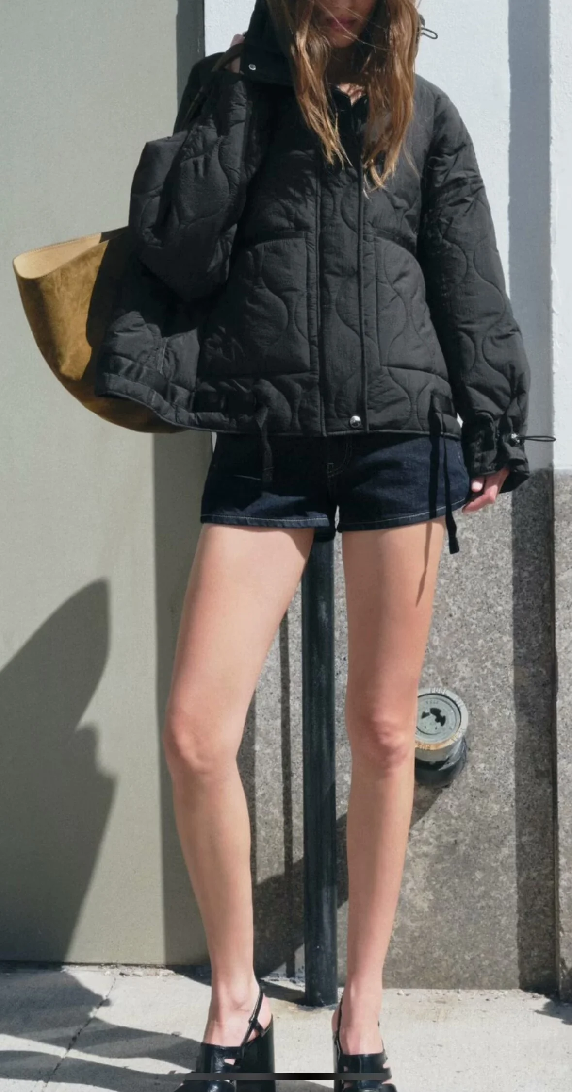 Womens Cotton Jacket - European American Style Winter Zipper Stand Collar Loose Fit