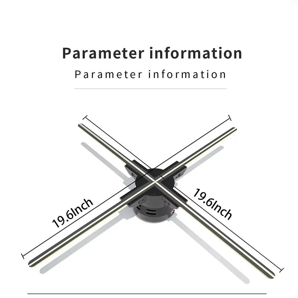 Holographic 3d projetor rotary imaging fan screen LED screenless display stereoscopic advertising machine