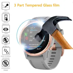 Ultra Clear Tempered Glass Watch Screen Protector Film - 3 Pack (For fenix 5 Plus)