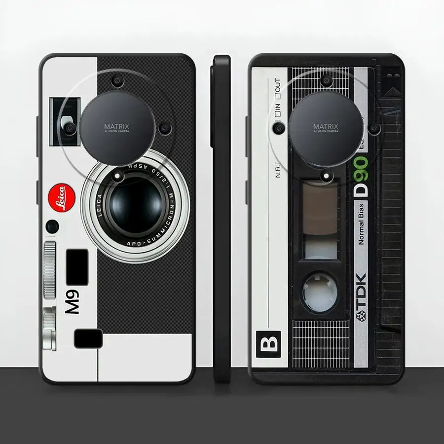 Vintage Cassette Music Black Soft Phone Case Cover