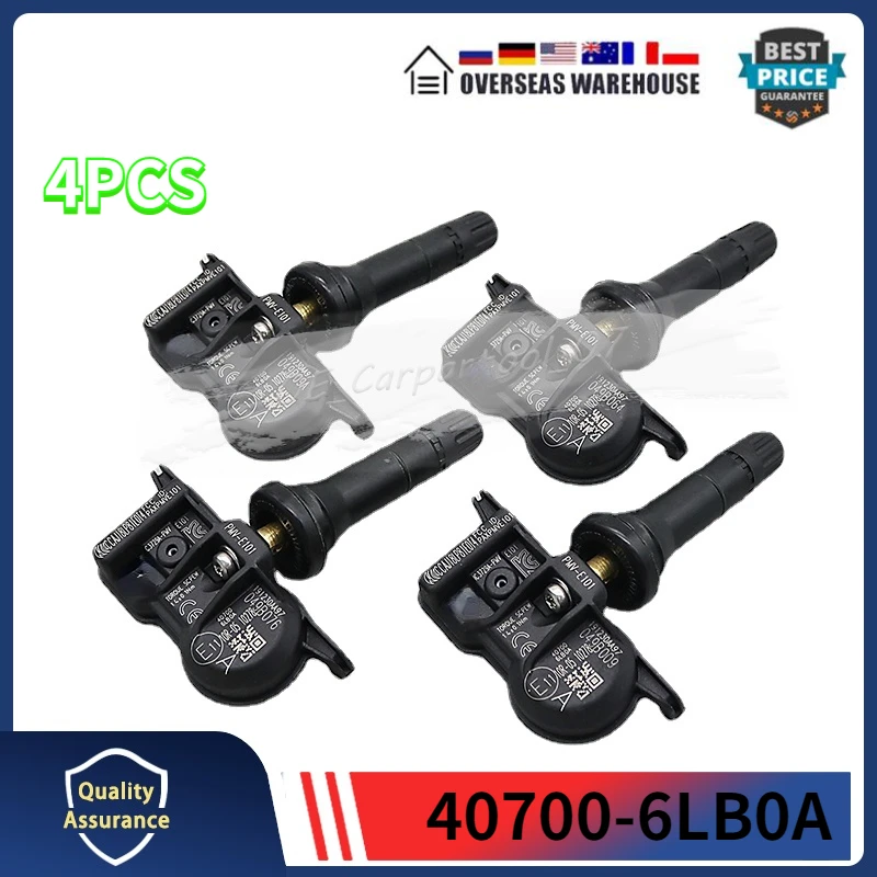 Set of (4) Tire Pressure Sensor TPMS PMV E101 For Nissan QX50 Titan