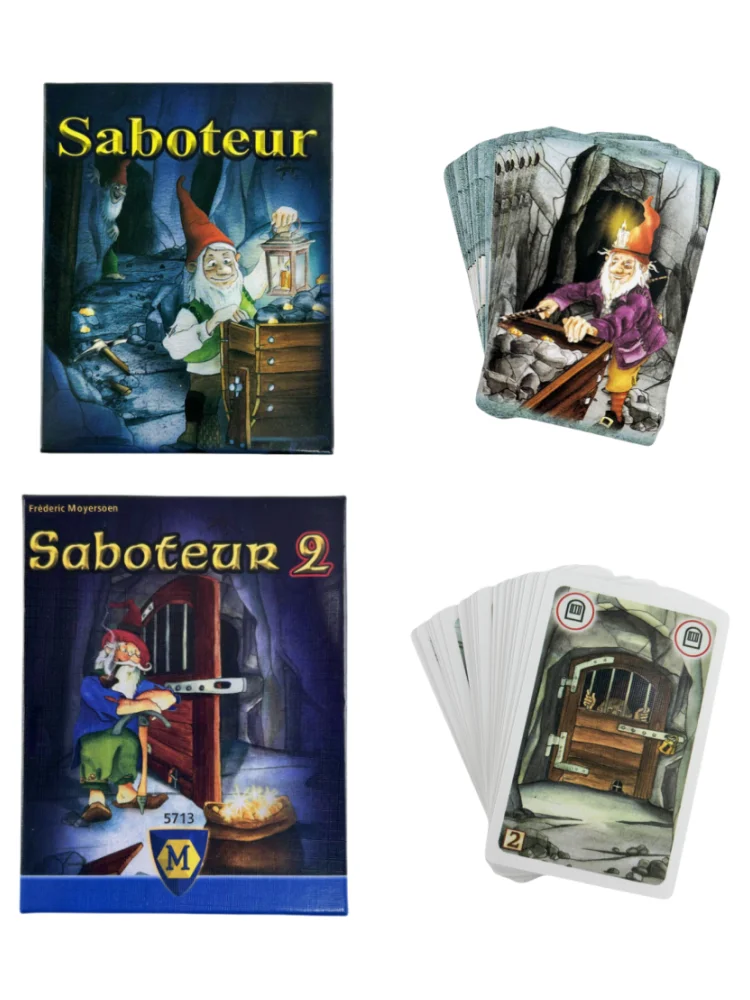 Board Game English Saboteur Board Game Cards For Families Party Dwarf Gold Mine Digging