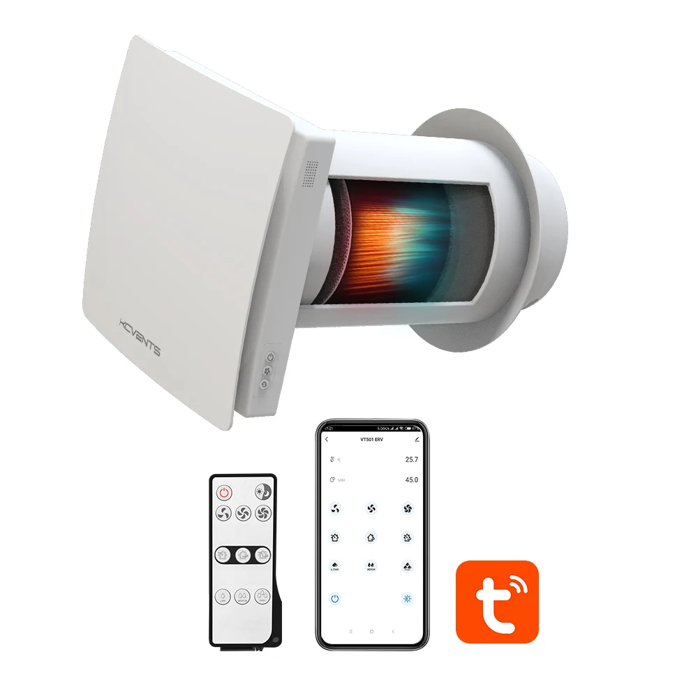 KCVENTS VT501 smart control House Basement Air ventilation system with heat  recovery circulation - AliExpress