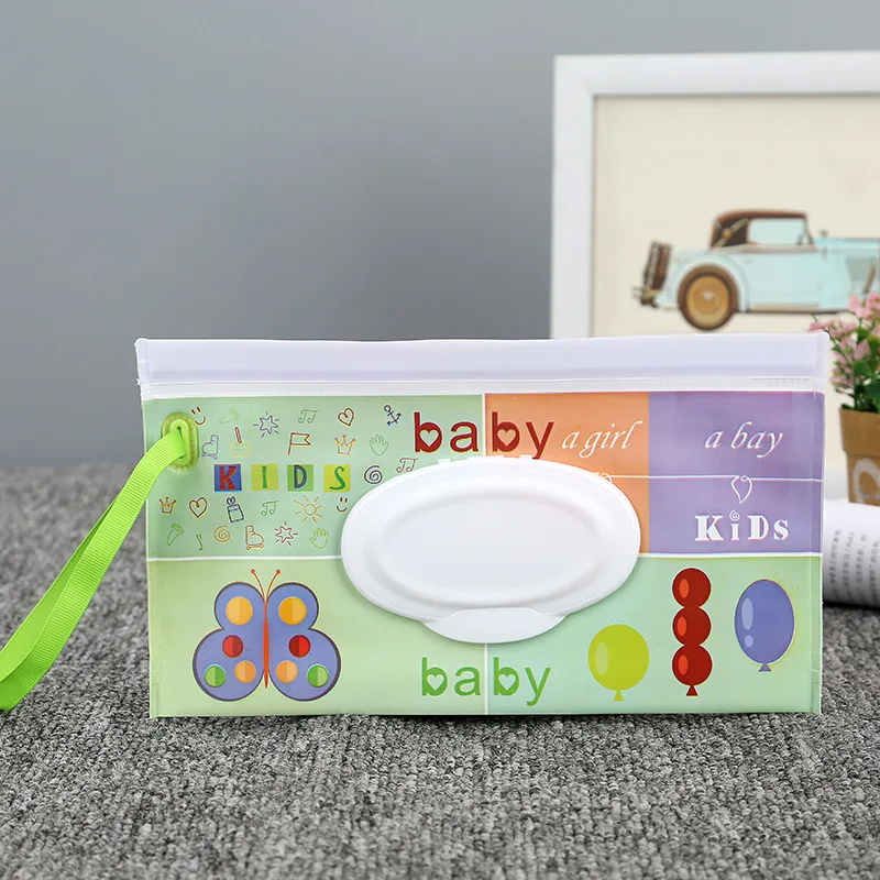 1~10PCS Baby Wet Wipe Box Reusable Wet Tissue Case Holder Snap-Strap Cleaning Wipes Container Portable Refillable EVA Wipe Bag 5