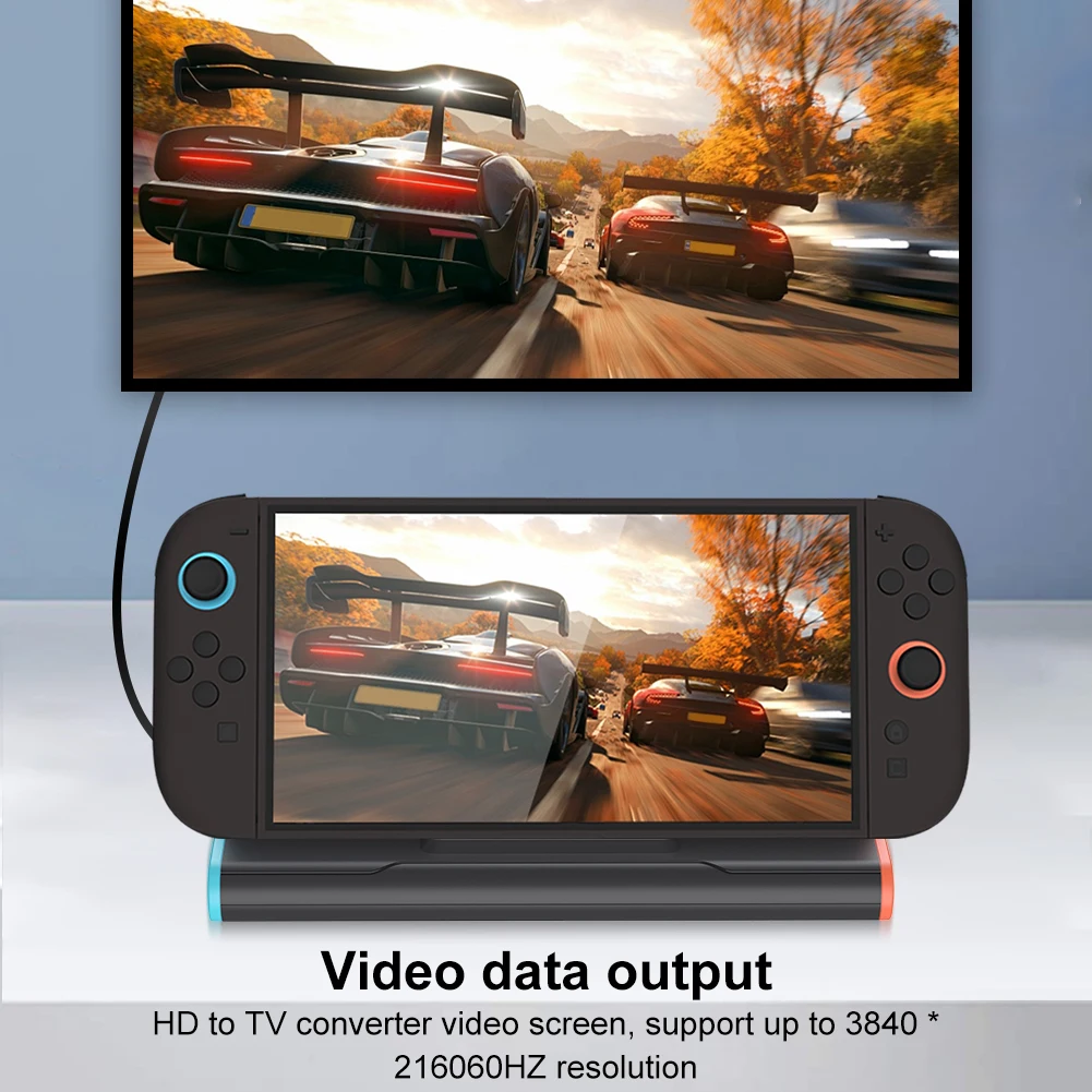 For Switch 2 Game Console 4K TV Docking Station 2/1PCS HD Video Converter Dock With HDTV USB3.0 Type-C Port Gaming Accessories