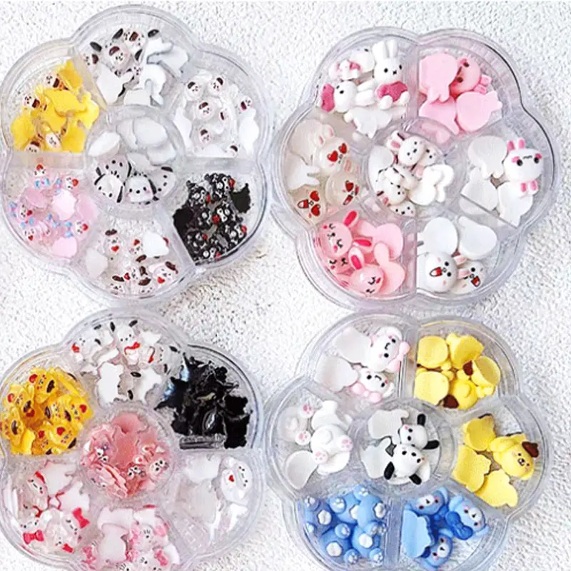 Sanrio Anime Nail Jewelry Charms Hello Kitty Kawaii Kuromi Nail