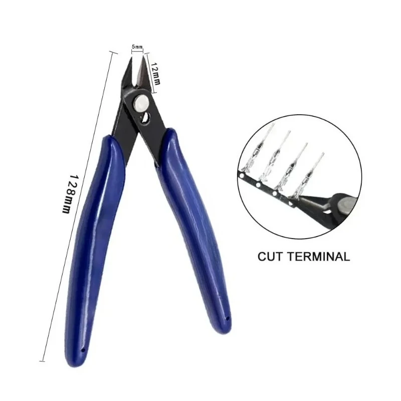 170mm Universal Diagonal Cutting Pliers - Electronic Wire Cable Cutter for DIY Repair,  Hand Tool with Precision Nippers
