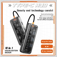 Basix 10 in 1 USB C HUB 4K30Hz Dock Station Type C to HDMI-Compatible RJ45 Ethernet PD100W for MacBook iPad Huawei Sumsang Phone - Image 3