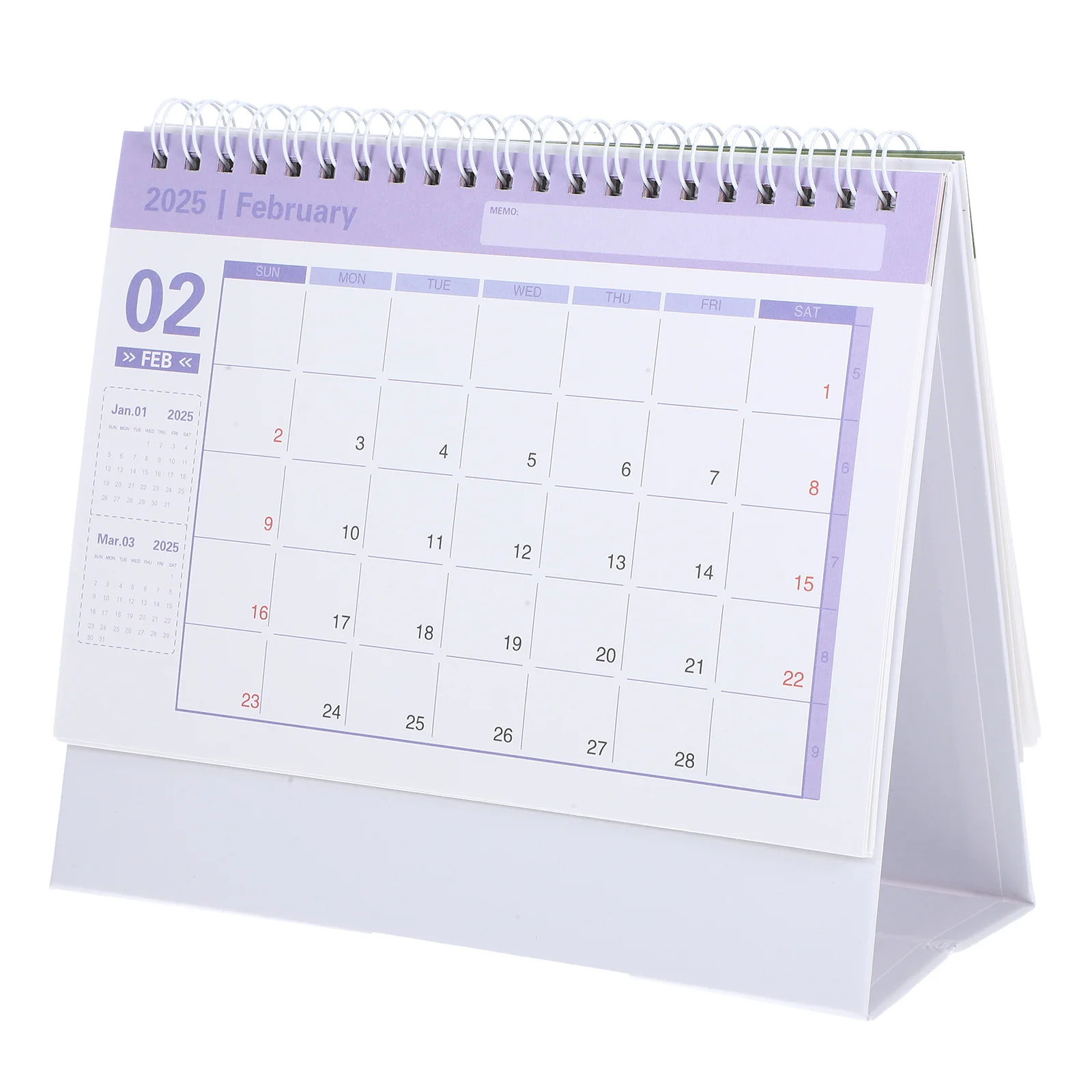 Floral Desk Calendar 2025 Tabletop Schedules Office Monthly Paper Standing
