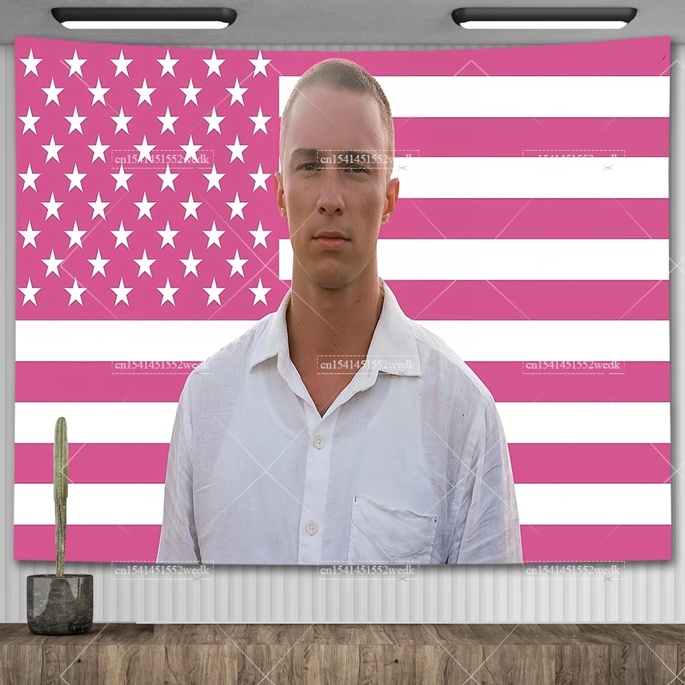 JUXIVIUM Drew Arazzo Bandiera Americana Rosa 90x150 Cm - Con 2 Occhielli In Ottone, Decorazione Da Parete - 3