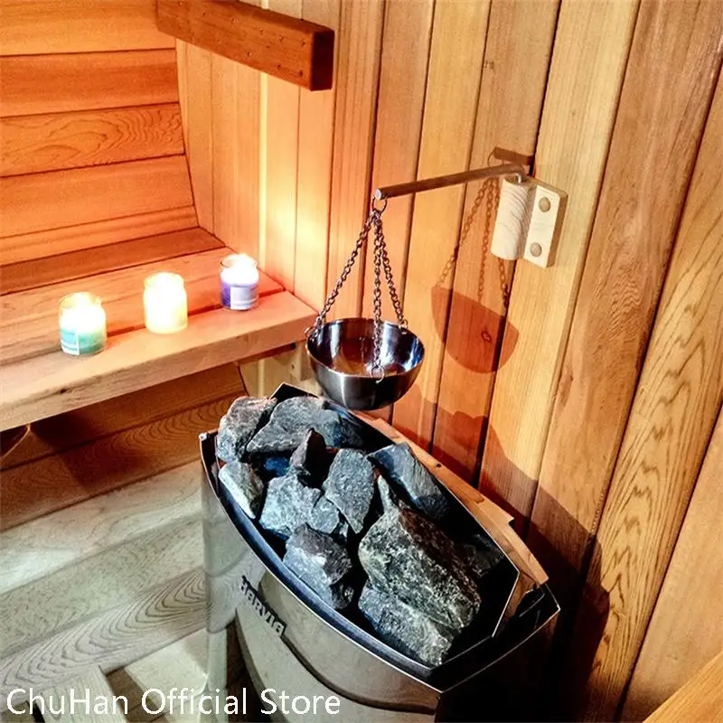 ChuHan 12/20cm Sauna Aromatherapy Oil Bowl Sauna Aroma Cup Bowl Stainless Steel Essential Oil Holder Sauna Steam Room Accessorie 5