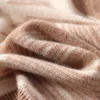 New Autumn Winter Thick Warm Cashmere Sweater Men's Round Neck Knitted Pullover 100% Merino Wool Contrasting Menswear 5
