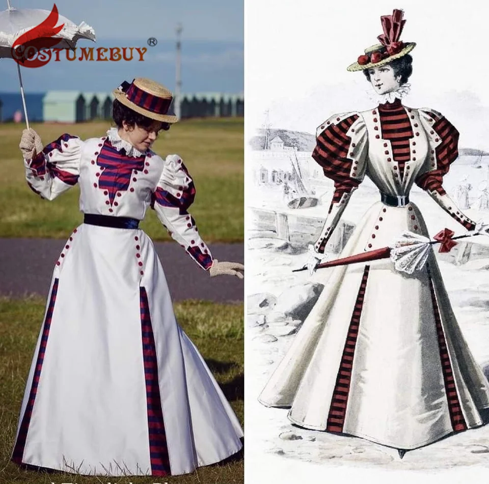 1890s Victorian Seaside Costume Historical Dresses Victorian - Main Image