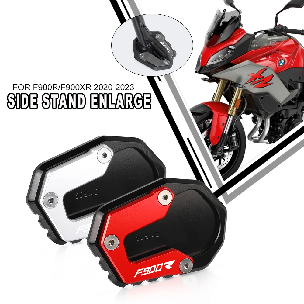 

F900R 2023 Moto Kickstand Side Foot Extension Bracket Pad Plate Support Expander Side Stand For BMW F 900R f900r 2019 2020 2021