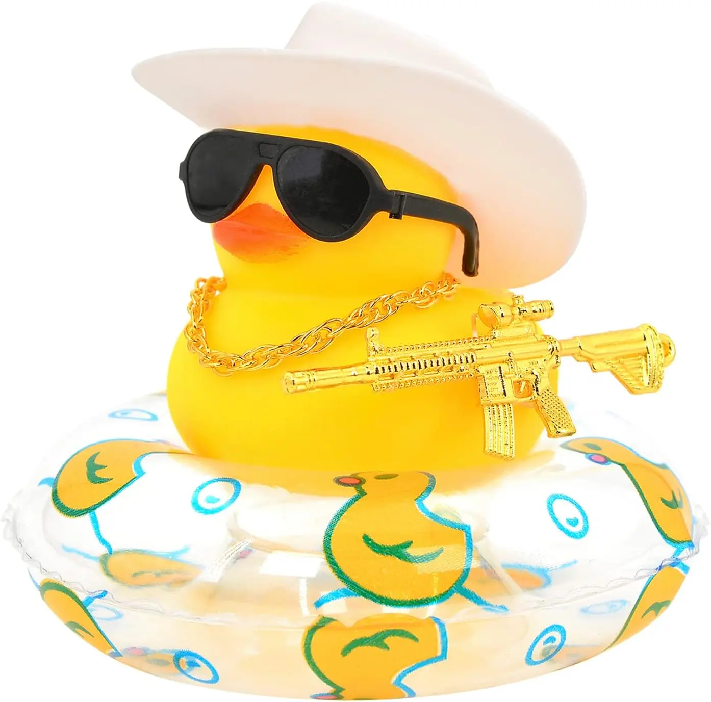 thumbnail image 2 of Cowboy Rubber Duck Funny Car Duck Bath Toy Floater Kids 2 of 11