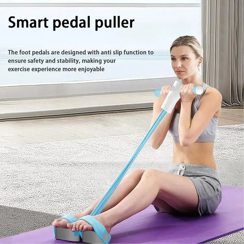 Pedal Resistance Band Elastic Yoga Strap Resistance Bands Voice Count Multifunction Leg And Abdominal Trainer Equipment For