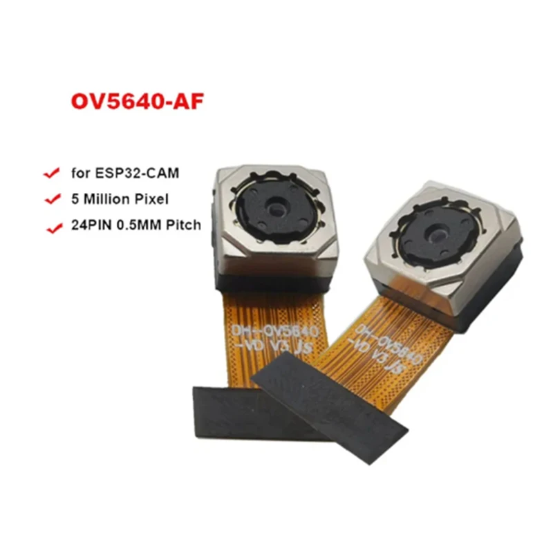 

OV5640 autofocus camera module 70°MIPI interface Soft Board 24pin 0.5MM Pitch 5mp HD pixels esp 32 cam