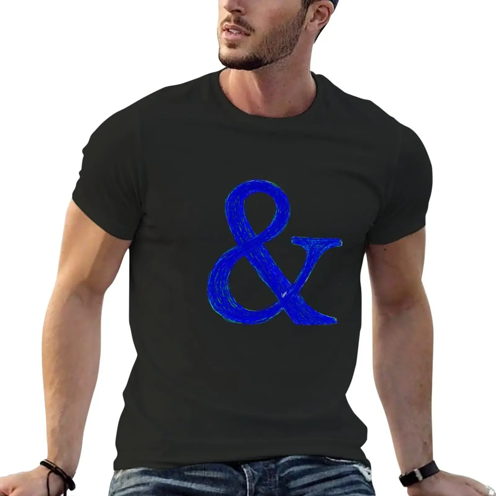 

& Ampersand (royal blue) T-Shirt summer clothes animal prinfor boys plus size tops mens plain t shirts