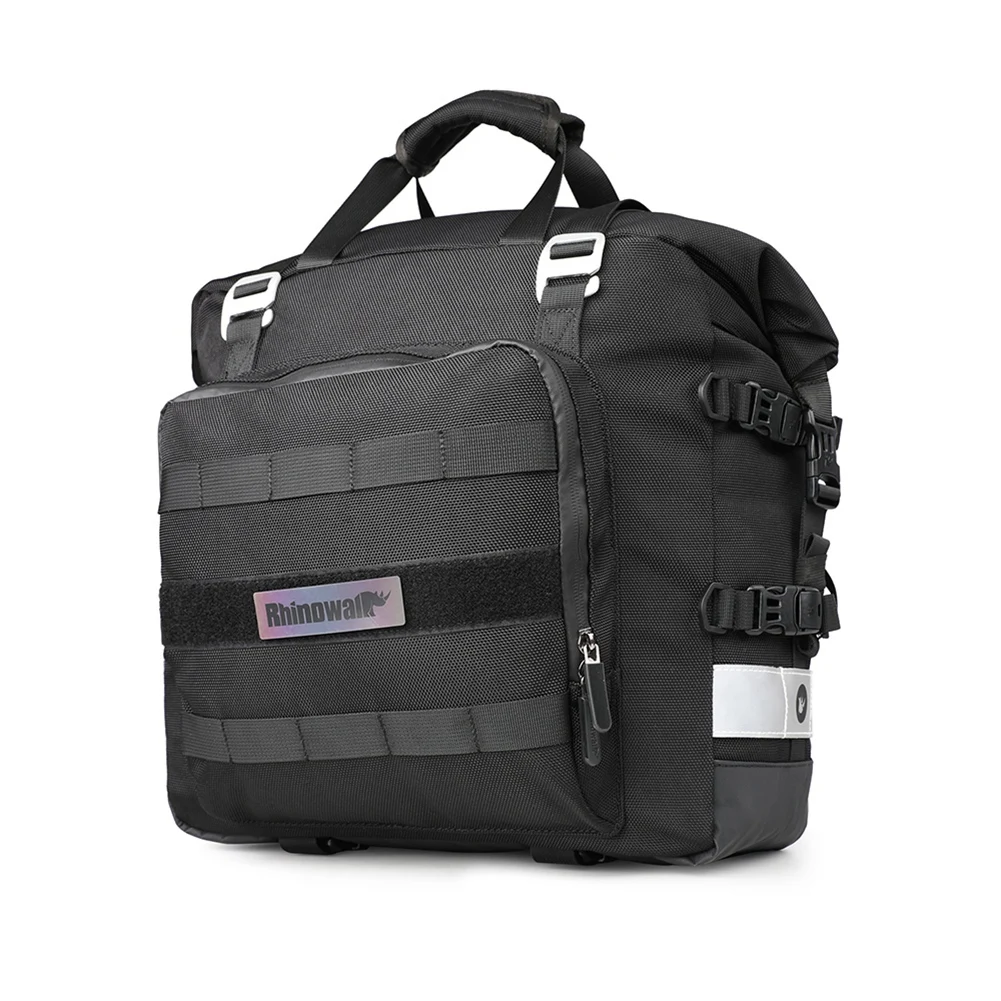 

Rhinowalk Motorcycle Rear Side Bag 20L Universal Side Bag with Removable Waterproof Inner Multi-Functional Tail Bag(Black)