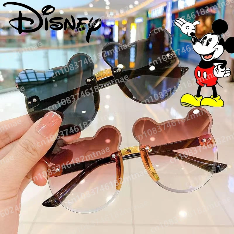 

Children Sunglasses Disney Mickey Mouse Shape Babys Glasses Trendy Girls Cartoon Eyeglasses Shades Driver Anti-Glare Boys Gifts