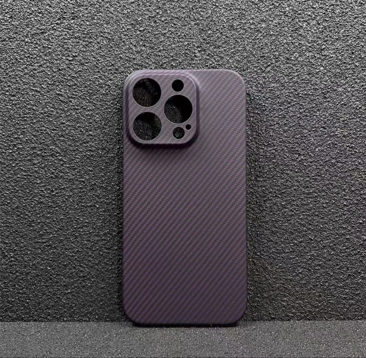 

600D Plurple Carbon Fiber Case for IPhone 14pro Lightweight Shockproof Case for IPhone 13pro max Carbon Fiber case 14
