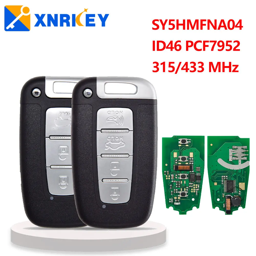 

XNRKEY 3/4 кнопочный Автомобильный ключ дистанционного управления ID46 чип 315/433 МГц для Hyundai I30 I45 IX35 Tucson Sonata Elantra для Kia FCC SY5HMFNA04