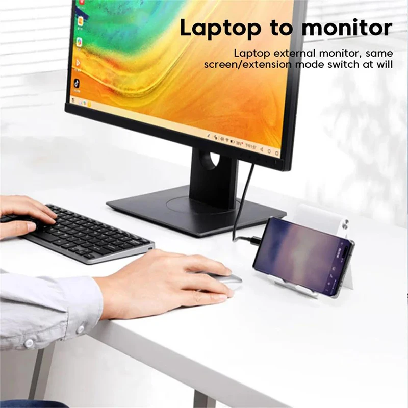 타입 C to HDMI 호환 어댑터 4K@30Hz USB C to HDTV 컨버터 USB 3.1 HDTV 케이블 어댑터 (맥북 에어, 아이패드, 노트북, 삼성용)