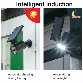 Solar Motion Sensor Light Outdoor Spotlight Solar 25 Feet With 8  LED bulbs for Patio, Deck, Yard, Garden, Garage, Bin Area 6