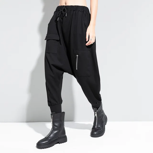 Black Loose Harem Pants 1