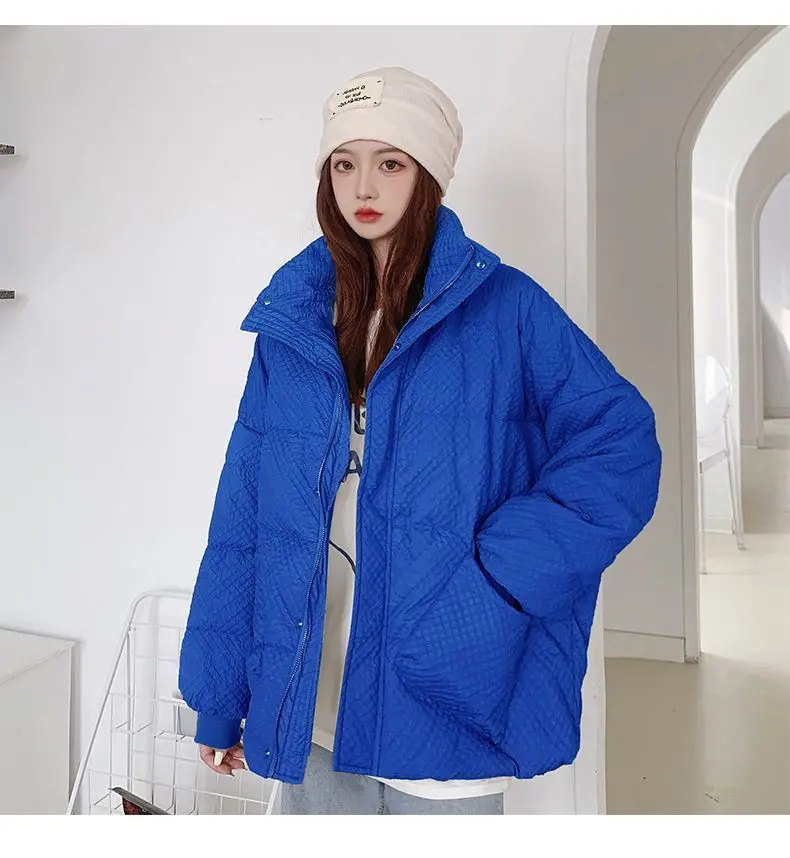 2023 Winter Coat Women New Fashion Kpop Loose Cotton Clothes Short Thickened Bread Coat