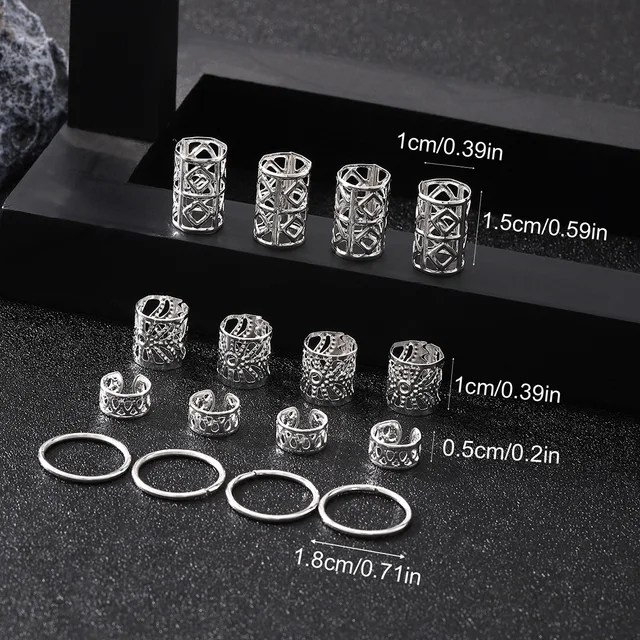 275 Pezzi Accessori Capelli Dreadlock | Anelli Metallici Dorati | Per Trecce E Intrecci - Foto 4