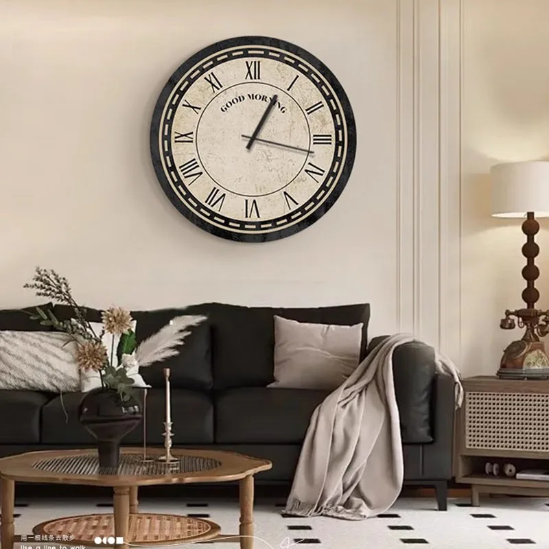 

Nordic Quiet Wall Clocks Originality Cartoon Fashion Wall Clocks Living Room Light Luxury Vintage Orologio Da Parete Home Decor