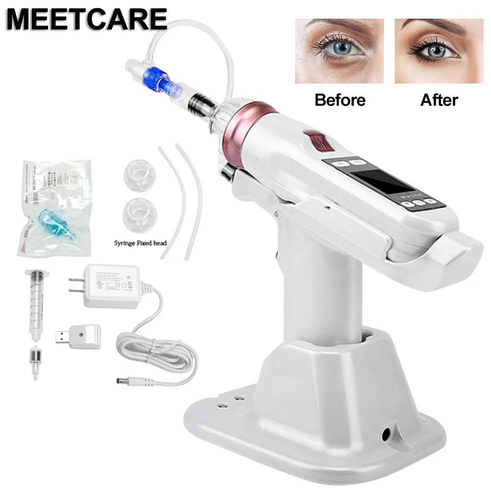 EZ Hydra Vacuum Meso Gun EZ 5pin 9pin Needle Hydrolifting Mesotherapy Hydrating Skin Injector Derma Microneedle Pen