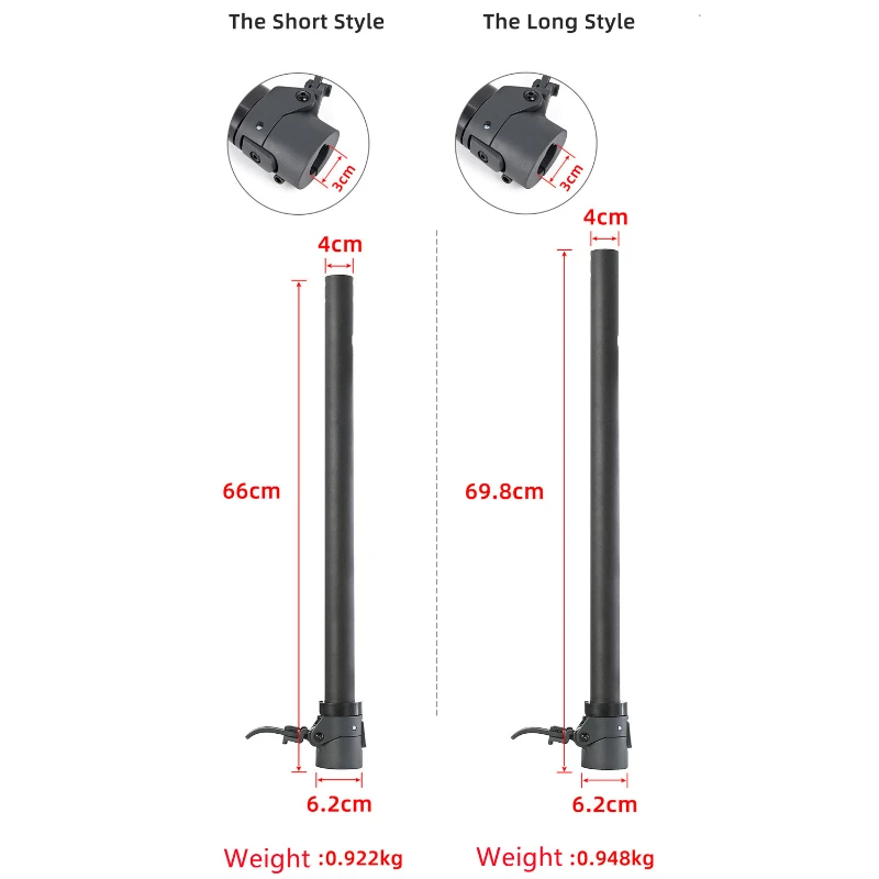 

For Xiaomi M365/1s/Lite/Pro/Pro2/Pro3 Aluminum Alloy Accessorie 66/69.8 Cm Folding Pole Stand Rod Base Parts Replacement Parts