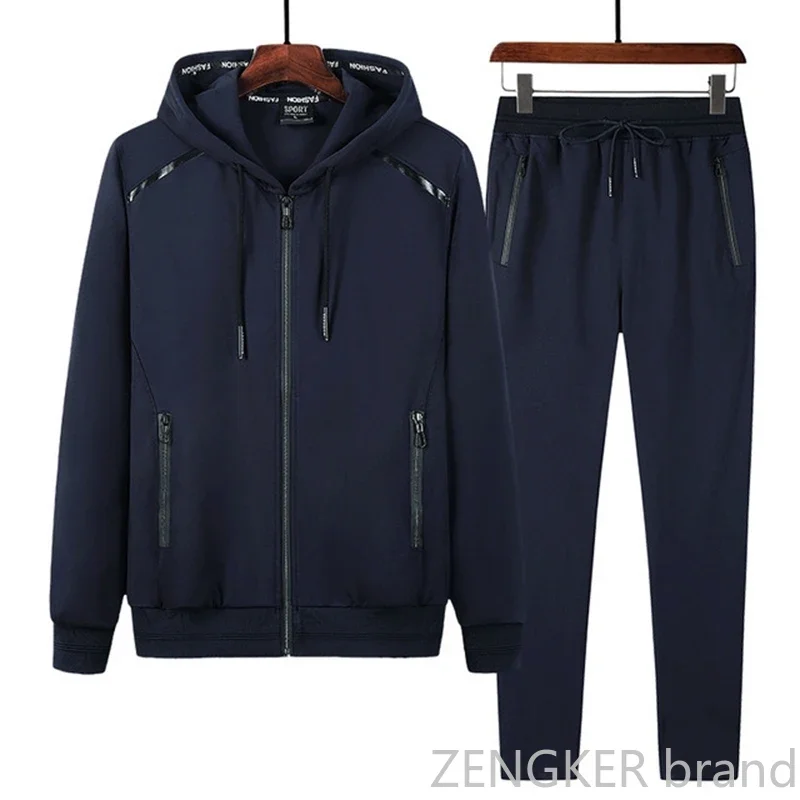 Sports Suit Sports Set Tracksuit Set Outdoor Suit Set Spring Autumn Sports Suit Plus size men track suit Trade Sportswear Men's Running sweatsuit Sets 9XL 8XL 7XL jogger men big size