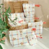 Korean Baby Diaper Bag Canvas Mommy Makeup Bag Canvas Newborn Baby Bottle Bags Travel Stroller Storage Bags 2