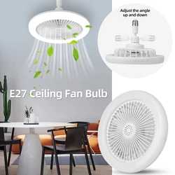 Ceiling Fan with Light LED Remote Control Ceiling Lamp E27 Dimming Ceiling Chandelier AC86-265V Home Lighting Aromatherapy Fan