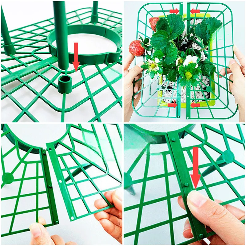 Plastic Strawberry Supports Anti-rot Strawberry Growing Racks Holder Plant Stand Home and Garden Plants Accessories