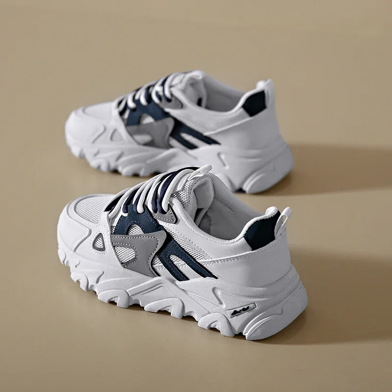 2023 New Summer Breathable Mesh Sports Casual Shoes Women's Breathable Outdoor Casual Sports Shoes Lace-up Vulcanized Shoes