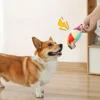 Cartoon Patterned Plush Flying Disk Toy with Sounding Bell for Dogs,Interactive Training and Dental Health Chew Toy pet supplies 5