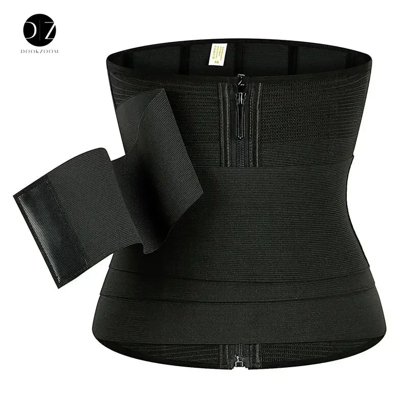 9 Steel Bone Waist trainer body shaper Belt Adjustable Belly Tummy Control Snatch Me Up Wrap Stretch Band Slim Body Shaper Women