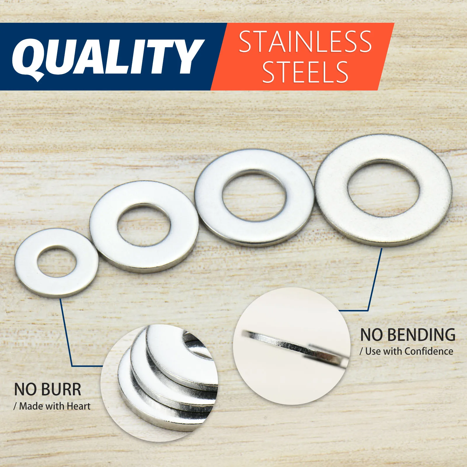 Rondella Piatta Grande - Tipo L - Inox A2 D10 Mm - Confezione - Foto 5