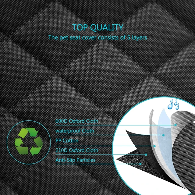 Car Back Seat Cover Waterproof Dog Car Hammock Durable Anti-Scratch Anti-Slip Pet Car Seat Cover Universal Protective Cover 4
