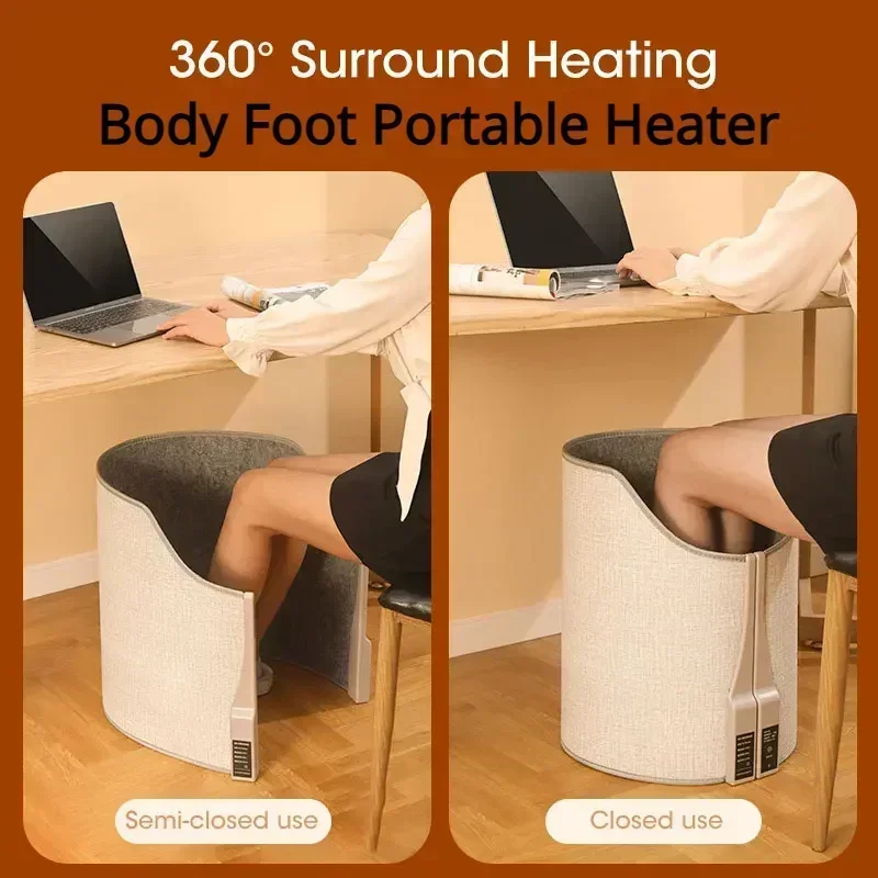 Folding Electric Foot Warmer Mat Under Desk For Home Office Low