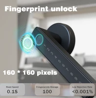 WINFREE Smart Fingerprint Lock Tuya Bluetooth Passcode Card Wooden Door Bedroom Keyless Entry Smart Lock Alexa Google Assistant - Image 3